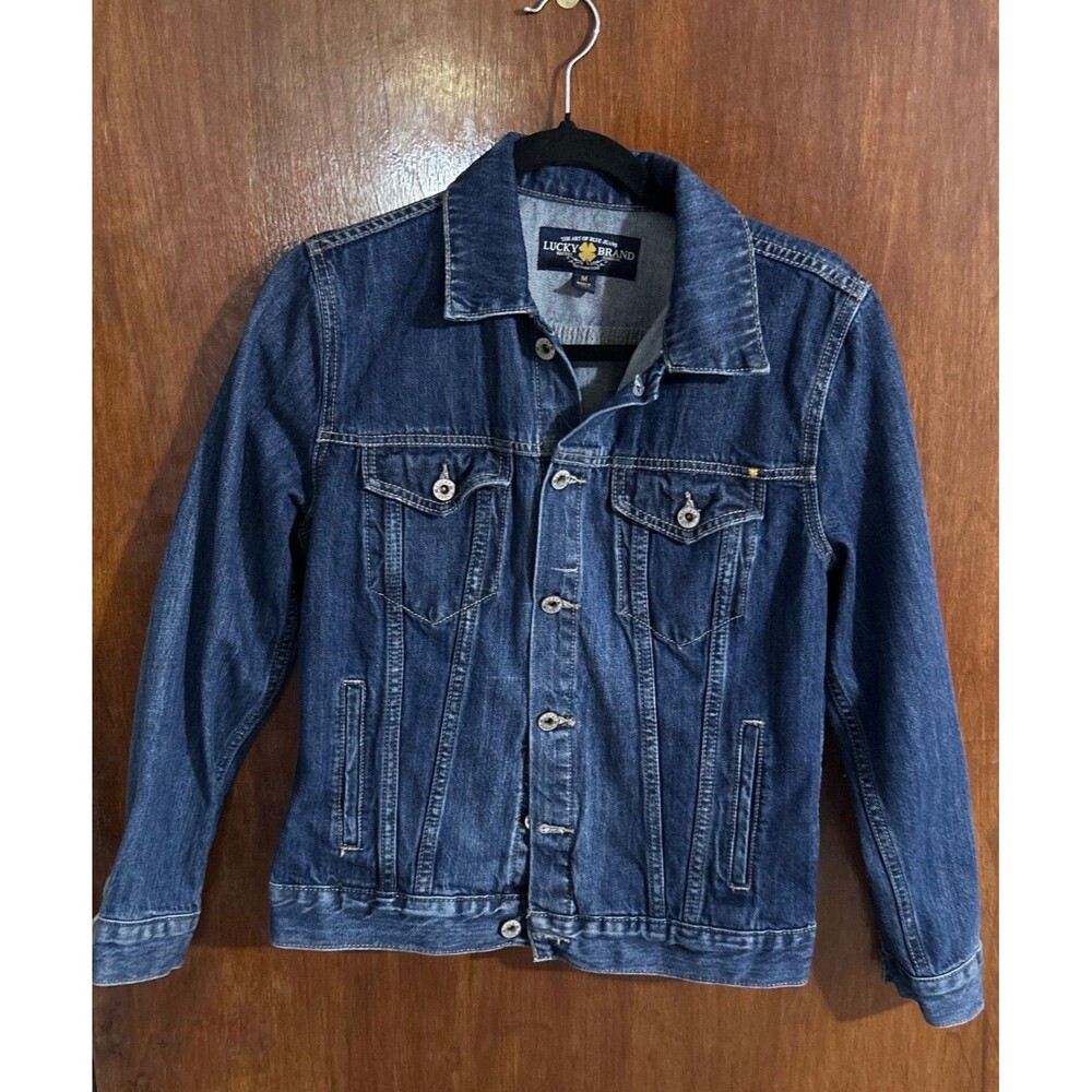 Lucky Brand Women's sz M Tomboy Trucker Denim  100% Cotton Jacket